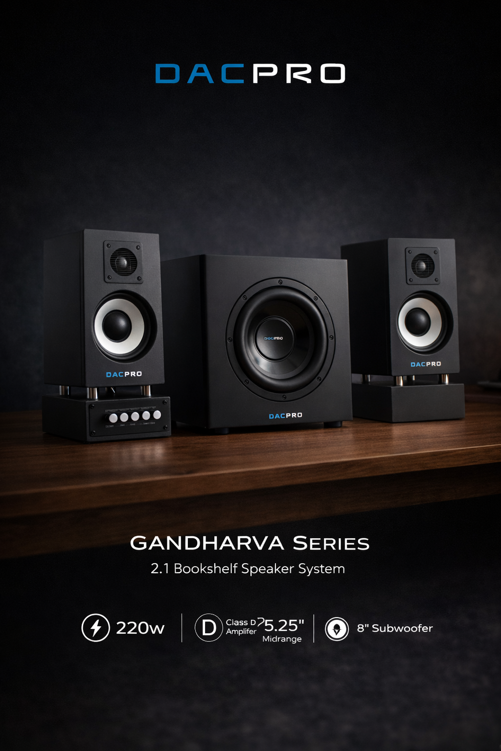 DACPRO Gandharva 2.1 — Obsidian Black